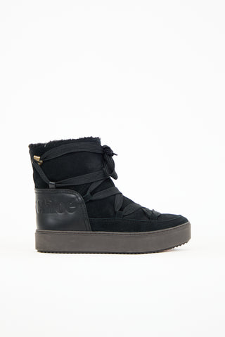 See by Chloé Black Suede 
Leather Boot