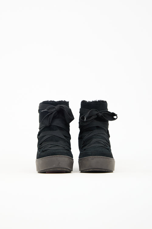 See by Chloé Black Suede 
Leather Boot