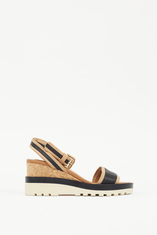 See by Chloé Brown 
Black Robin Striped Sandal