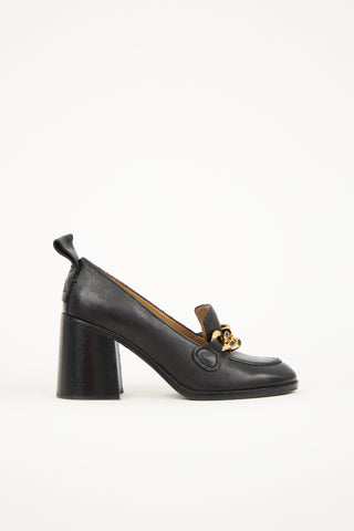 See by Chloé Leather Mahe Heeled Loafer