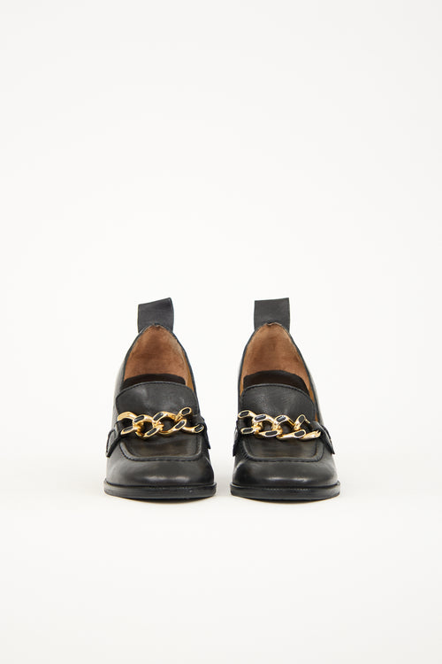 See by Chloé Leather Mahe Heeled Loafer