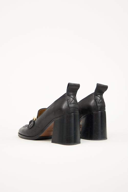 See by Chloé Leather Mahe Heeled Loafer