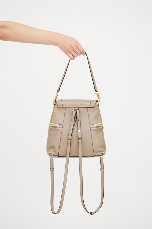 See by Chloé Grey Grained Leather Olga Backpack