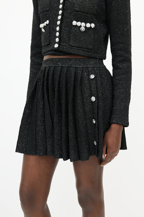 Self-Portrait Black Wool Embellished Co-Ord Set