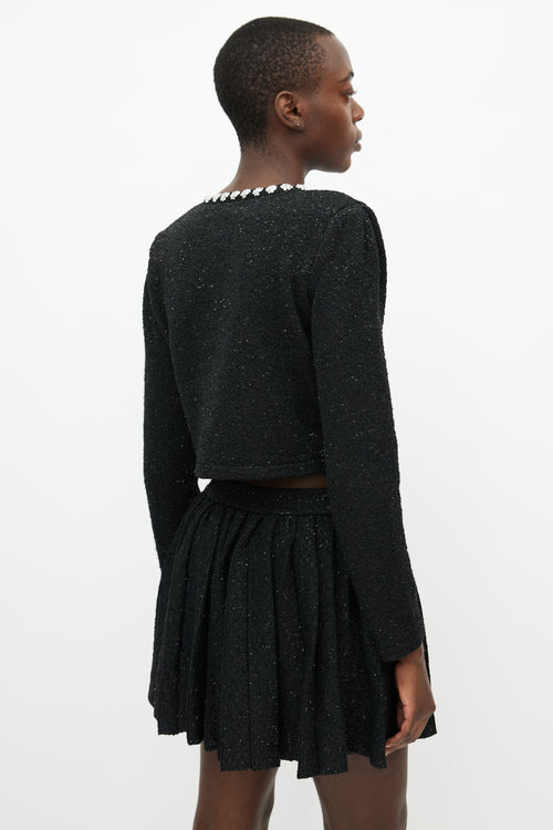 Self-Portrait Black Wool Embellished Co-Ord Set