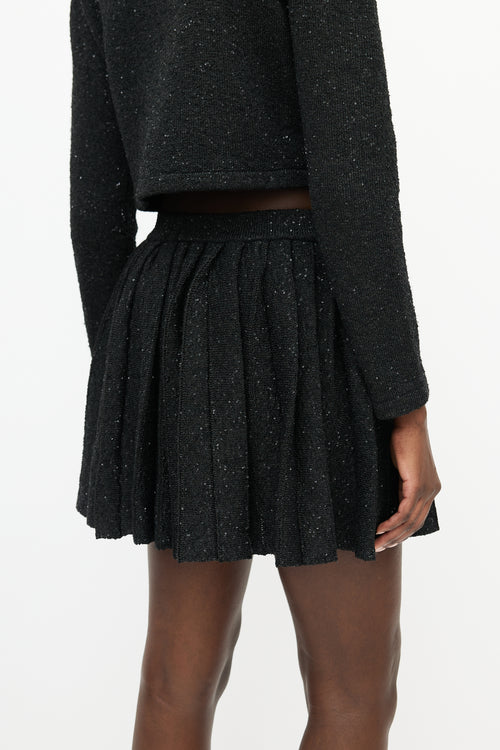 Self-Portrait Black Wool Embellished Co-Ord Set