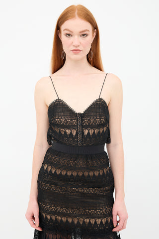 Self-Portrait Teardrop Guipure Lace Dress