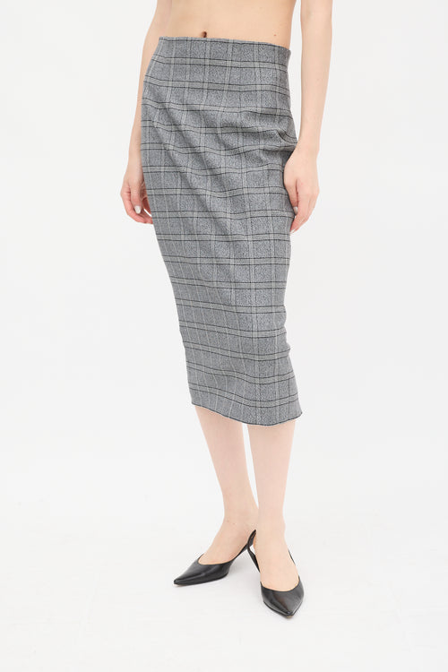 Sergio Hudson Grey 
Black Plaid Co-Ord Set