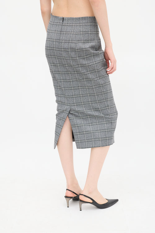 Sergio Hudson Grey 
Black Plaid Co-Ord Set