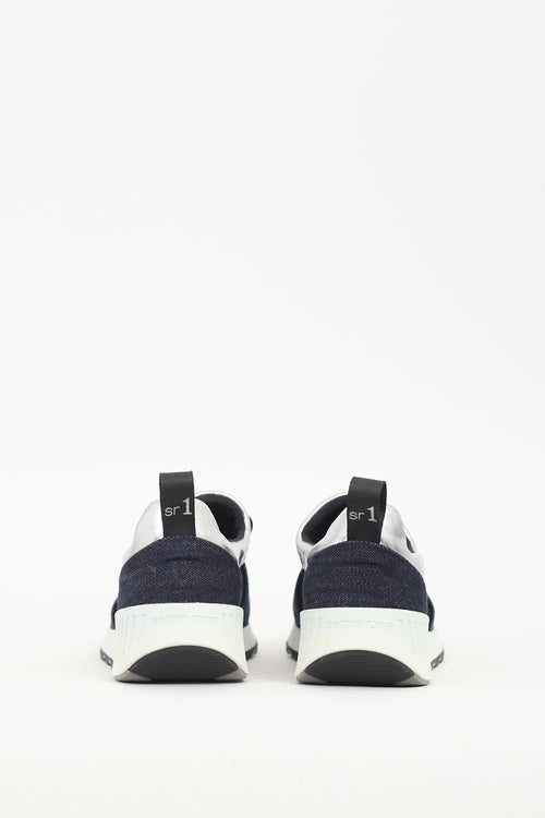 Sergio Rossi Navy Denim SR1 Running Sneaker