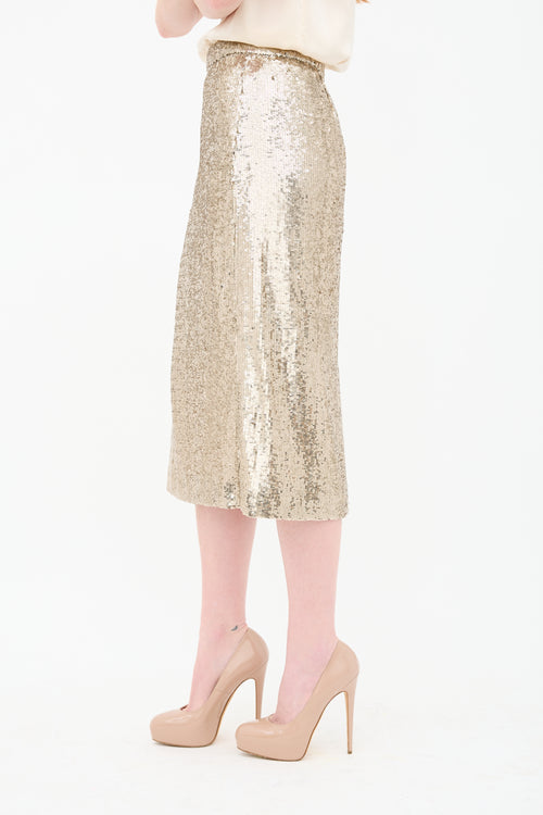 Sezane Sequin Magalia Skirt