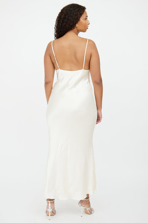 Shona Joy Cream Bias Slip Dress