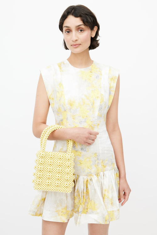 Shrimps Yellow Beaded Antonia Bag