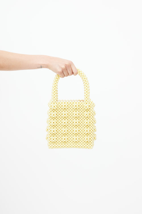 Shrimps Yellow Beaded Antonia Bag