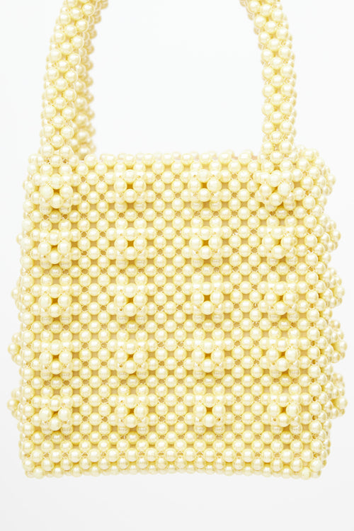 Shrimps Yellow Beaded Antonia Bag