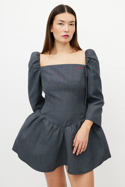 Shushu/Tong X SSENSE Work Capsule Grey Peplum Dress