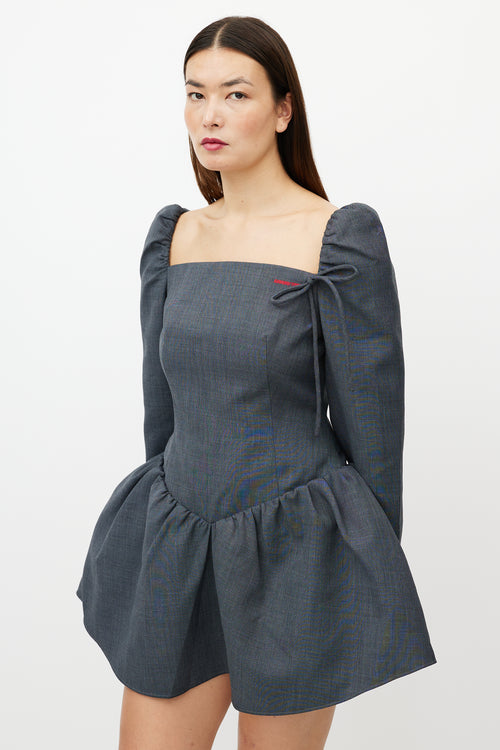 Shushu/Tong X SSENSE Work Capsule Grey Peplum Dress