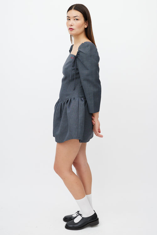 Shushu/Tong X SSENSE Work Capsule Grey Peplum Dress