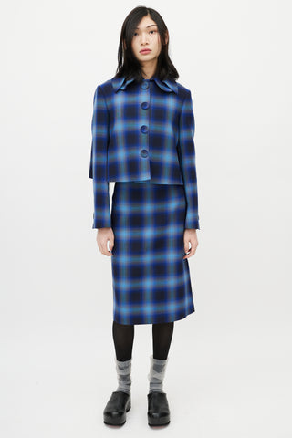 Shushu/Tong Blue 
Black Plaid Co-Ord Set