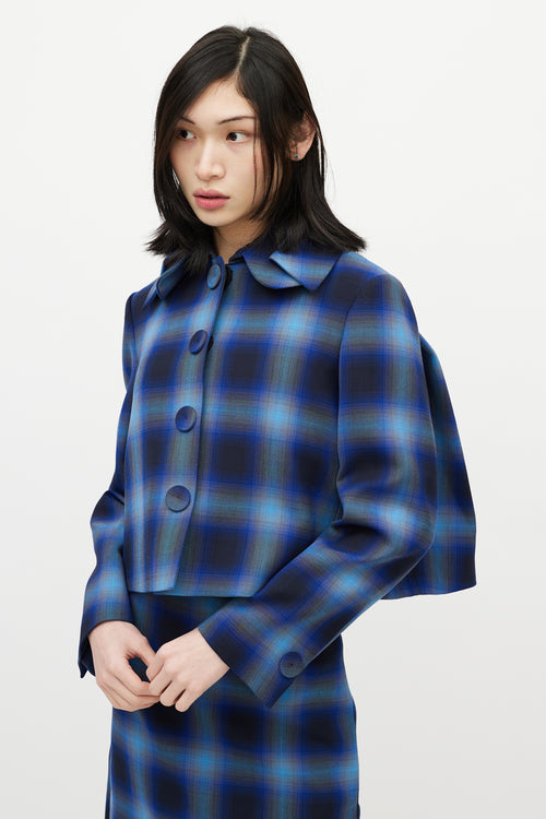 Shushu/Tong Blue 
Black Plaid Co-Ord Set