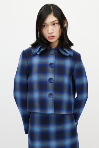 Shushu/Tong Blue 
Black Plaid Co-Ord Set