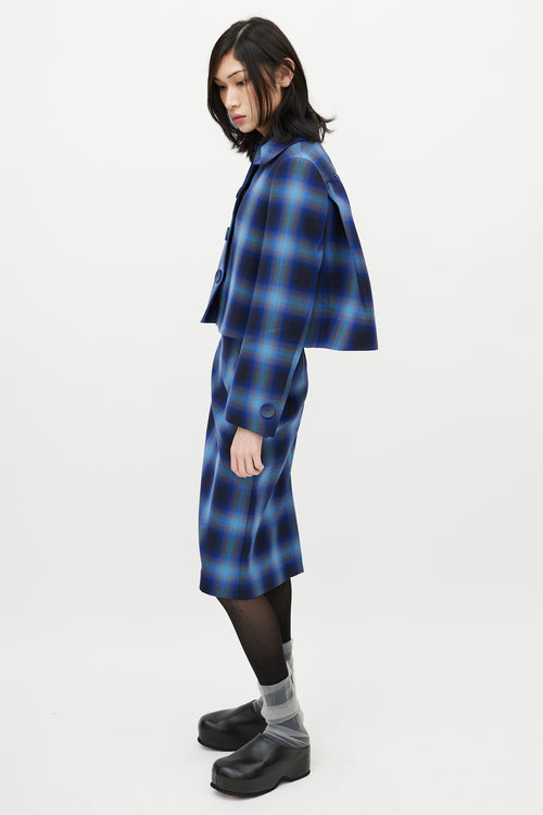 Shushu/Tong Blue 
Black Plaid Co-Ord Set