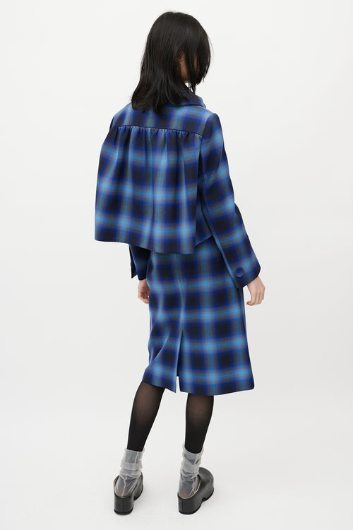 Shushu/Tong Blue 
Black Plaid Co-Ord Set