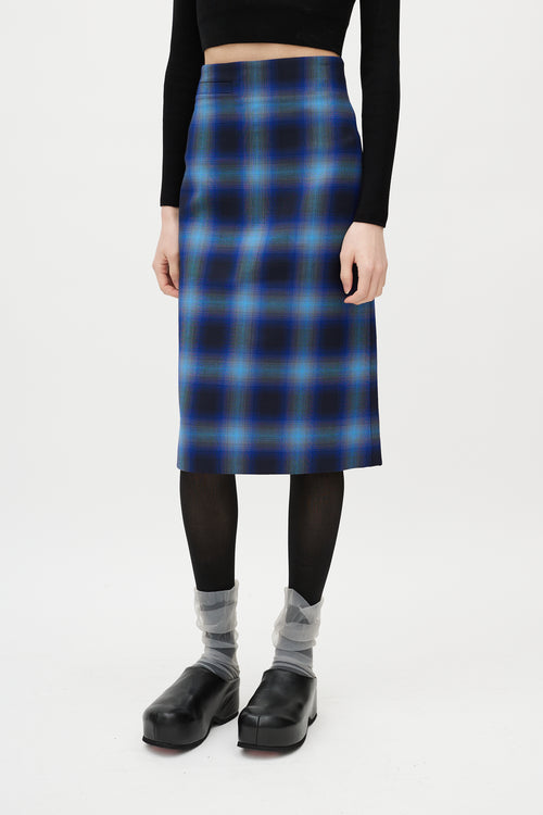 Shushu/Tong Blue 
Black Plaid Co-Ord Set