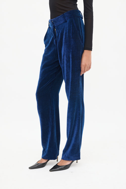 Sies Marjan Navy Corduroy Straight Leg Trouser