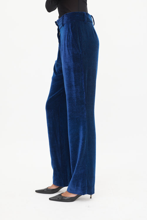 Sies Marjan Navy Corduroy Straight Leg Trouser