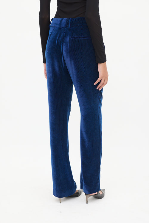 Sies Marjan Navy Corduroy Straight Leg Trouser