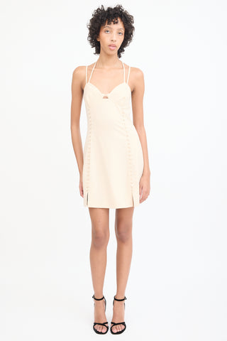 Simkhai Beige Buttoned Midi Dress