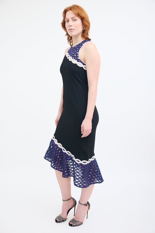 Simkhai Black 
Multi Lace Midi Dress