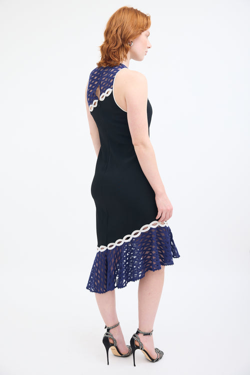 Simkhai Black 
Multi Lace Midi Dress