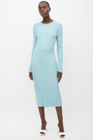 Simon Miller Teal Ribbed Maxi Dress