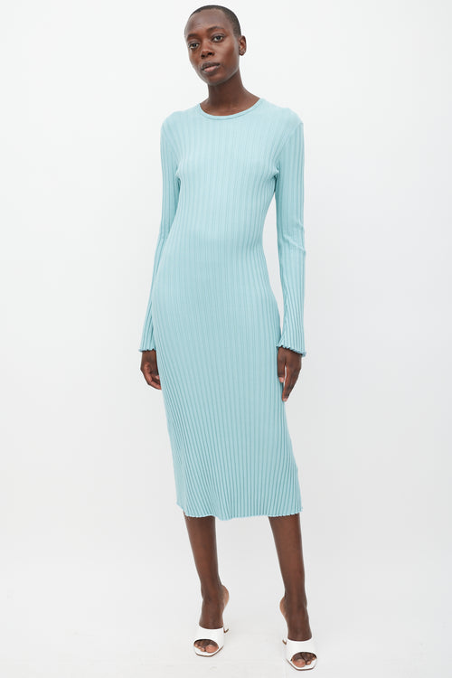 Simon Miller Teal Ribbed Maxi Dress