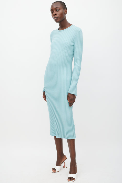 Simon Miller Teal Ribbed Maxi Dress