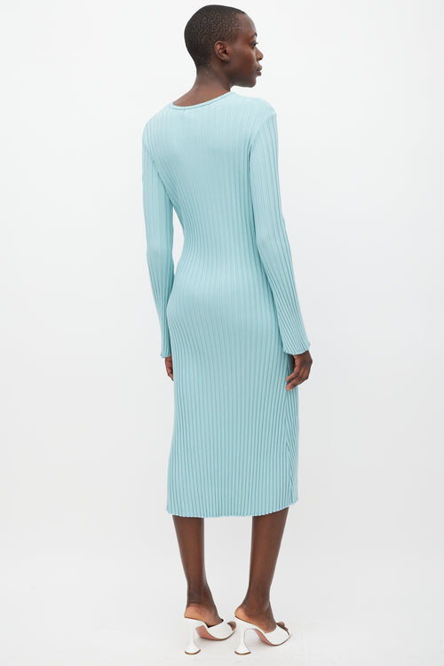 Simon Miller Teal Ribbed Maxi Dress