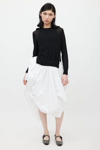 Simone Rocha Black Bow Knit Sweater