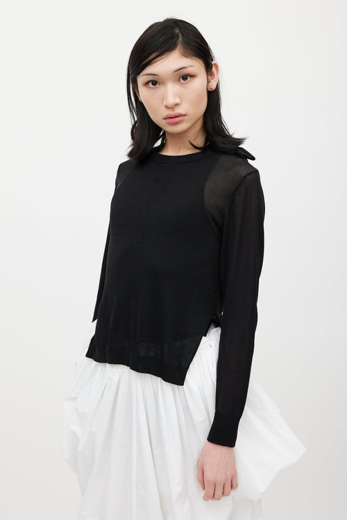 Simone Rocha Black Bow Knit Sweater