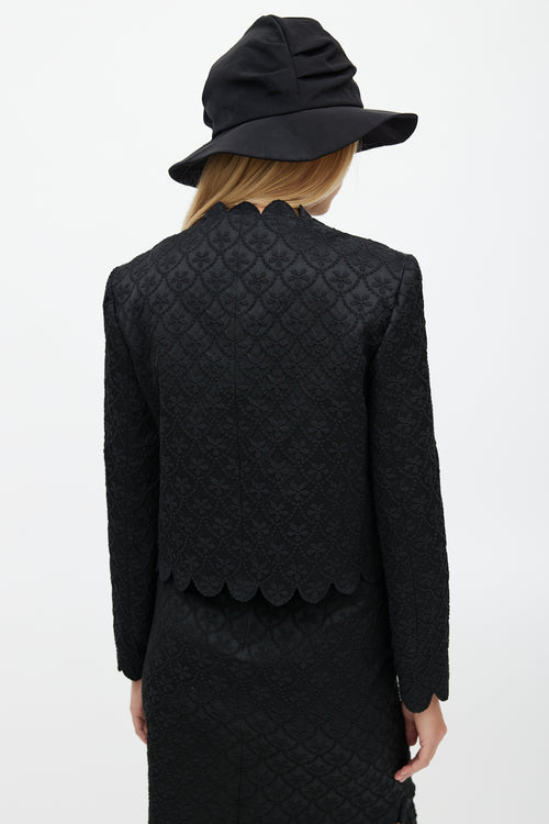 Simone Rocha Black Brocade Dress 
Blazer Set