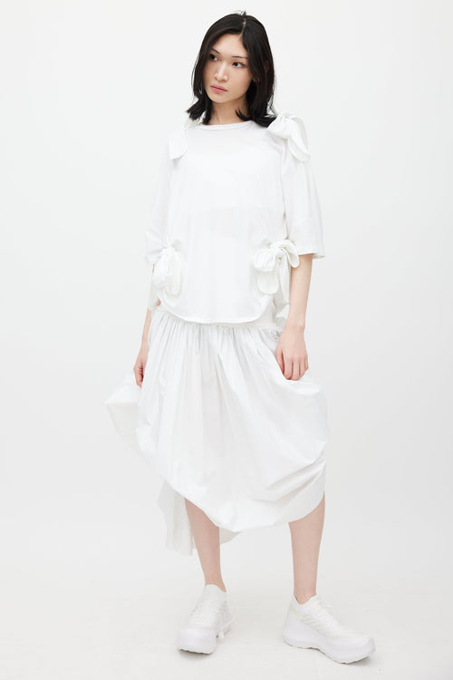 Simone Rocha White Knotted T-Shirt