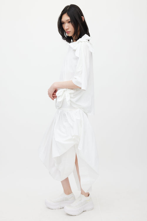 Simone Rocha White Knotted T-Shirt