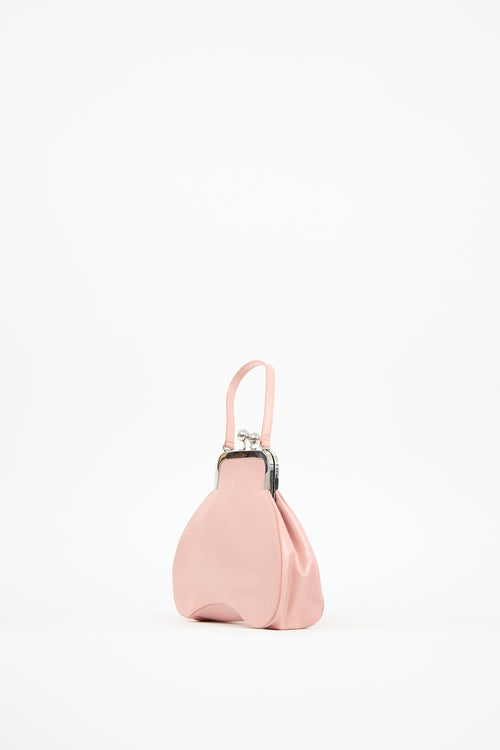 Simone Rocha Pink Leather Baby Bean Top Handle Bag