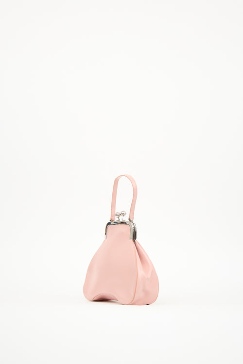 Simone Rocha Pink Leather Baby Bean Top Handle Bag