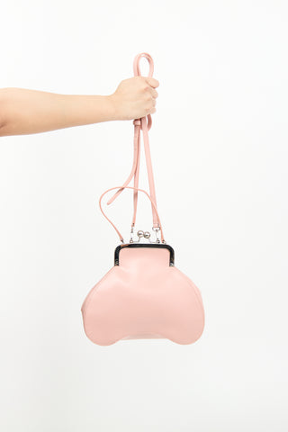 Simone Rocha Pink Leather Baby Bean Top Handle Bag