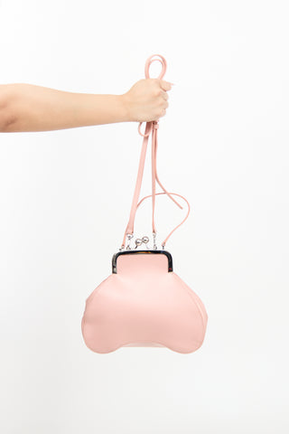 Simone Rocha Pink Leather Baby Bean Top Handle Bag