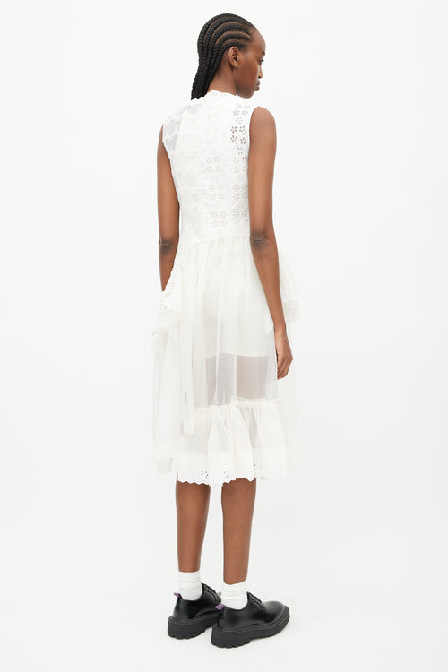 Simone Rocha Spring 2017 White Lace Sheer Dress