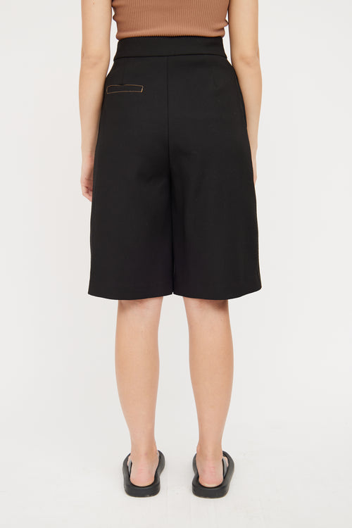 SIR. Black Contrast Stitch Dress Shorts