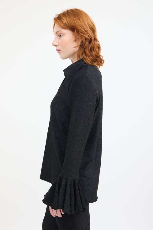 Sleeper Black Cosmos Lurex Shirt